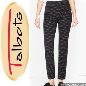 TALBOTS CHATHAM ANKLE PANTS - FRESH DOT Size 6 NWT